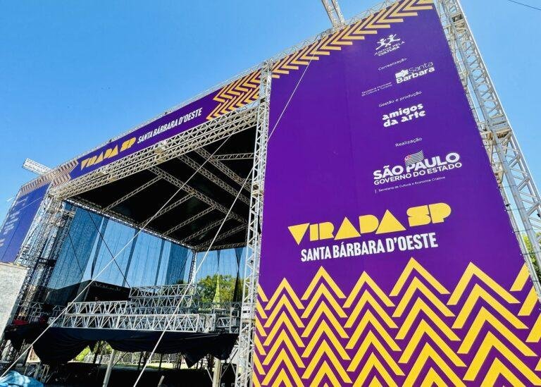 Montagem palco principal - Virada SP - Santa Bárbara d’Oeste-insta