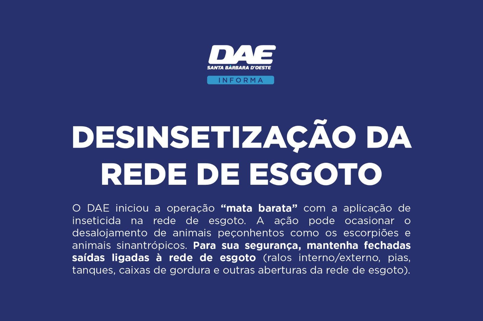 Desinsetização maio 2023