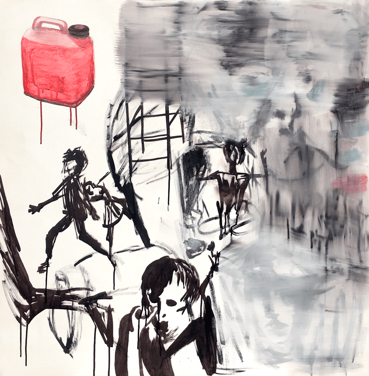 Livre - 1,5 x 1,5 m - têmpera sobra compensado de papelão -