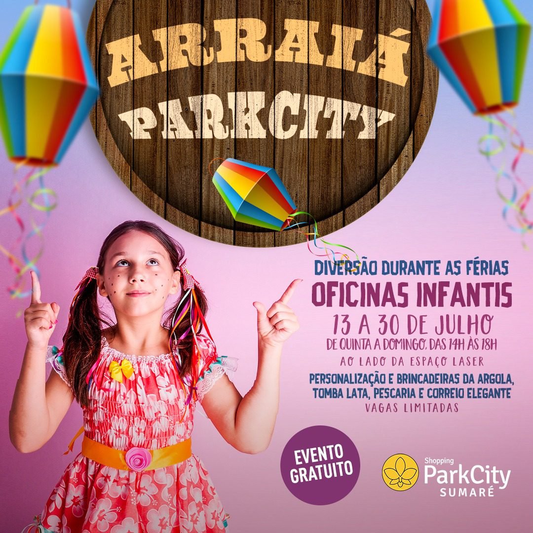 Shopping ParkCity Sumaré promove oficinas infantis gratuitas durante as férias escolares 1 Oficinas Infantis