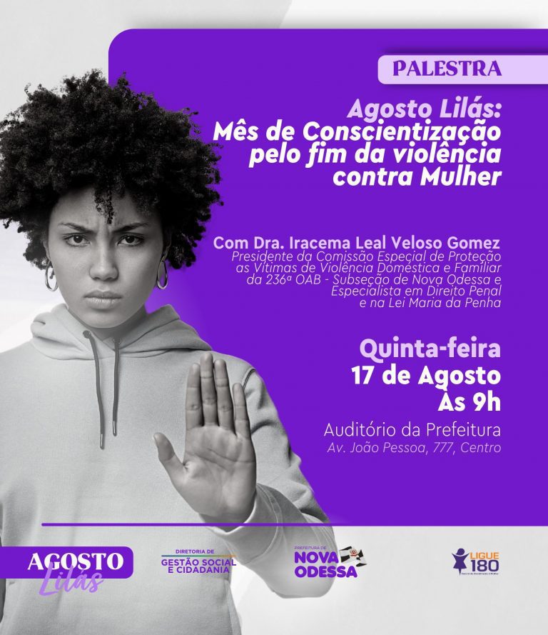 Agosto Lilás PMNO - Convite palestra 1 2023-08-17