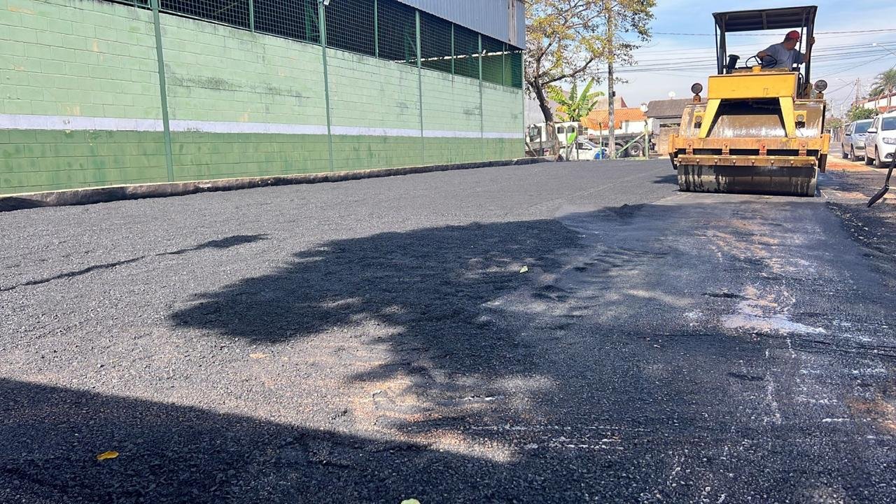 Prefeitura de Nova Odessa e Coden em fase final de construção de novo estacionamento na UBS 5 1 Asfaltamento do estacionamento da UBS 5 2023-08-01 (3)