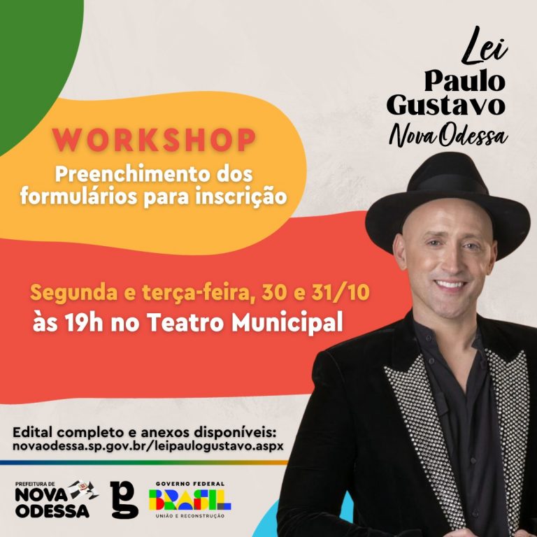 WorkShop Lei Paulo Gustavo Incentivo Cultural PMNO 2023-10-27