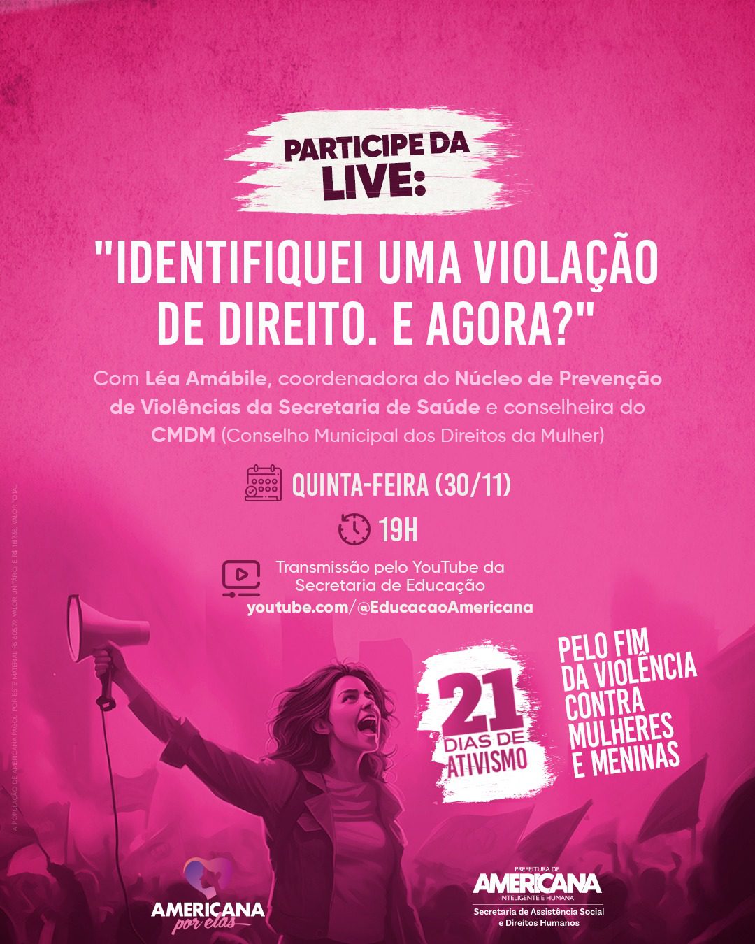 Live Identifiquei uma violação de direito. E agora