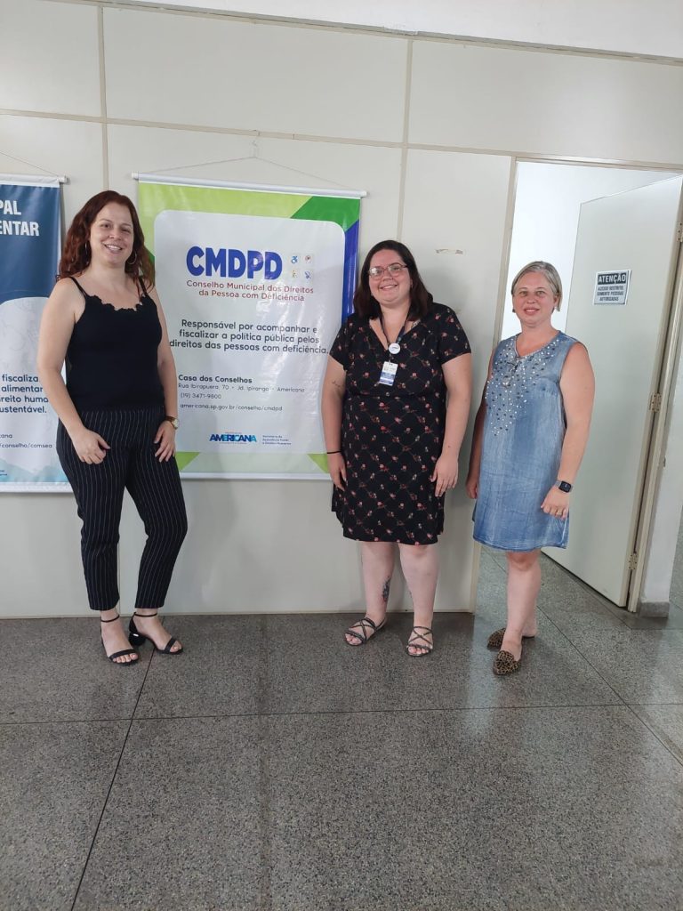 Nova diretoria do CMDPD Janaína, Tayne e Samira