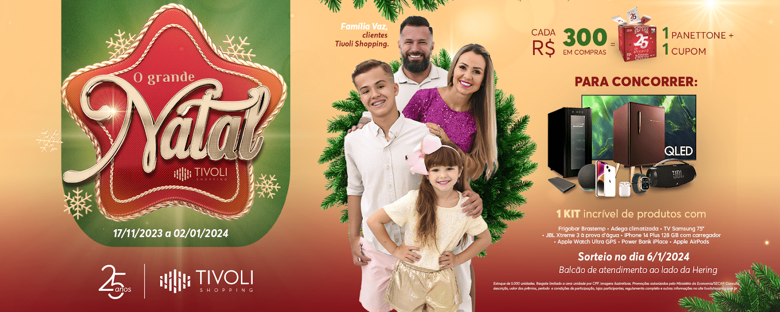 Campanha “O grande Natal Tivoli Shopping” começa nesta sexta-feira 1 divulgação