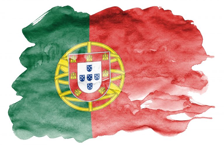 arte com bandeira portuguesa em aquarela - comprimida