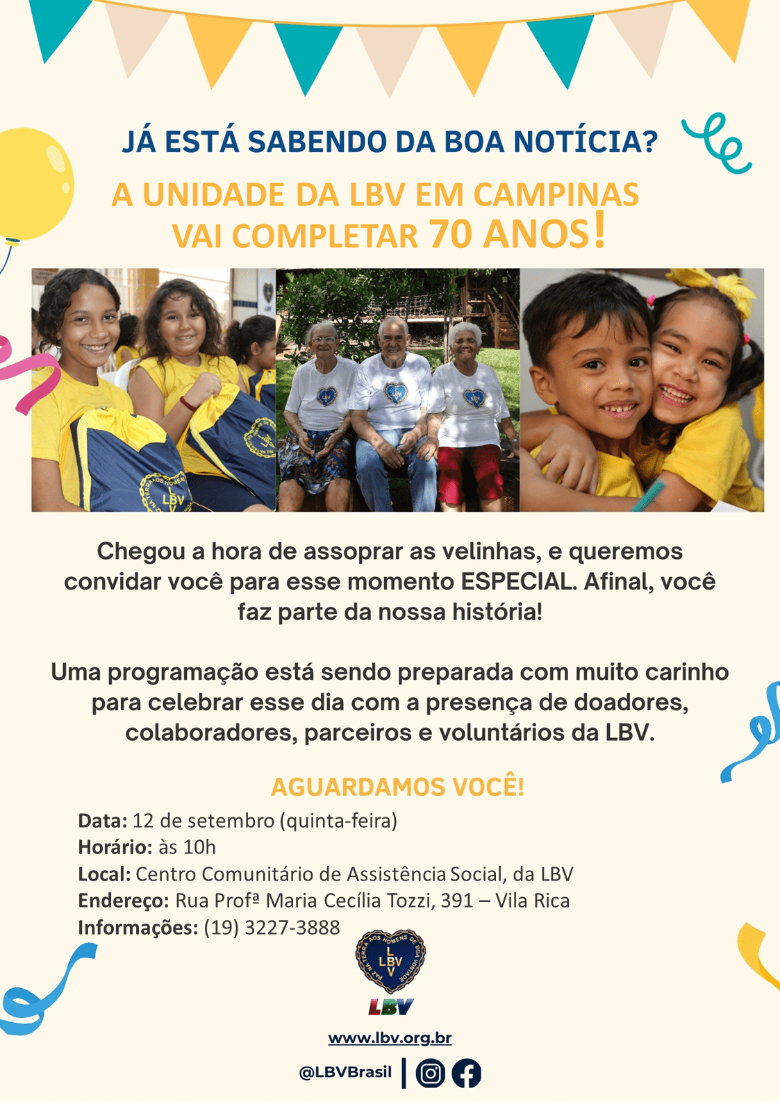 Aniversário de 70 anos da LBV em Campinas 3