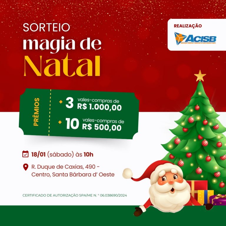 Post Sorteio Campanha Magia de Natal