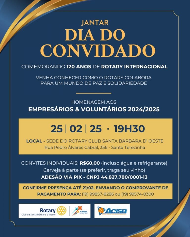 Convite Jantar Rotary