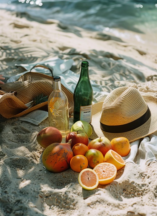 Picnic na praia Imagem Freepik