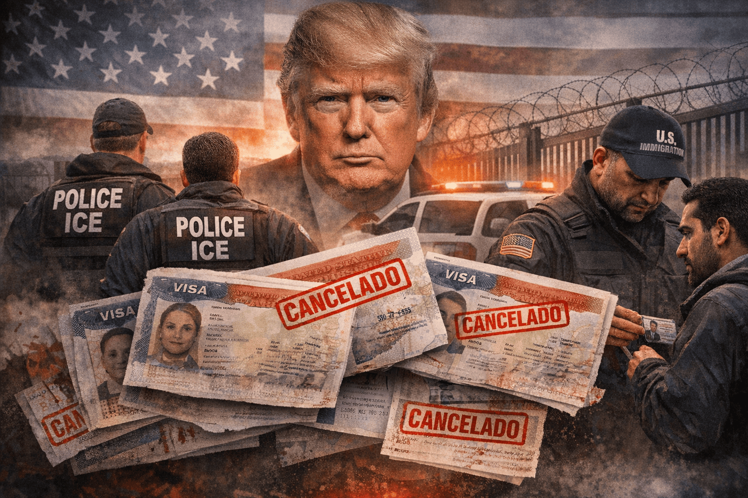 Trump revoga vistos - IA COMPRIMIDA