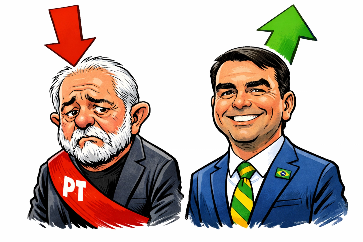 Lula x Flávio Bolsonaro