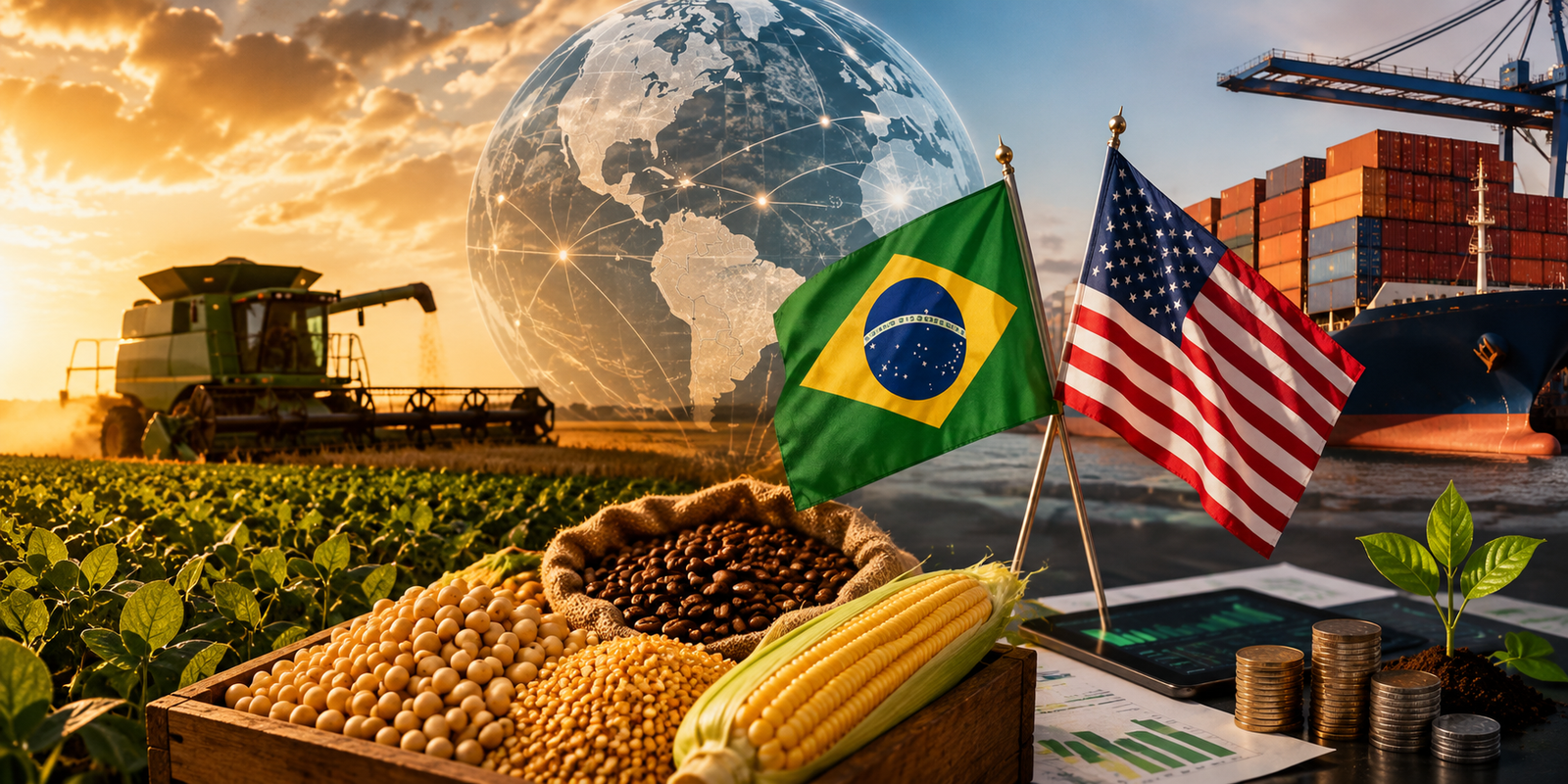 Sobretaxa dos EUA atinge 33% das exportações do agro brasileiro e exige reestruturação estratégica