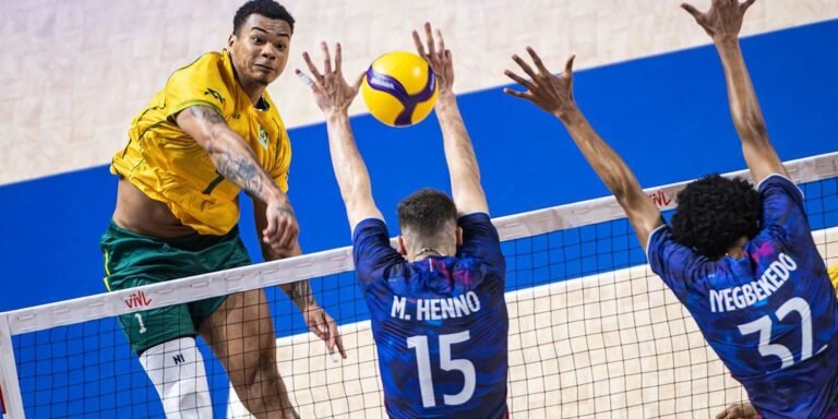 Brasil bate bicampeã olímpica França na Liga das Nações de