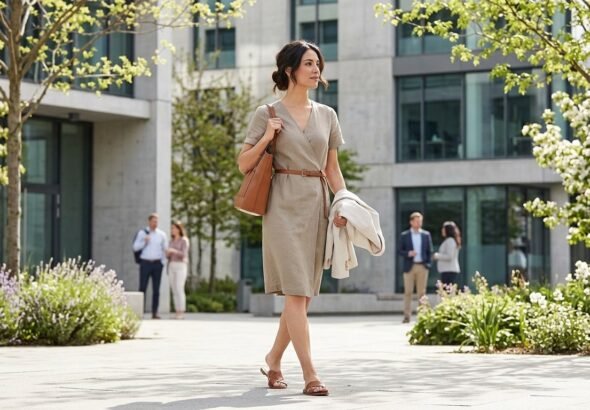 Como adaptar o vestido de trabalho para o calor da primavera sem perder a elegância